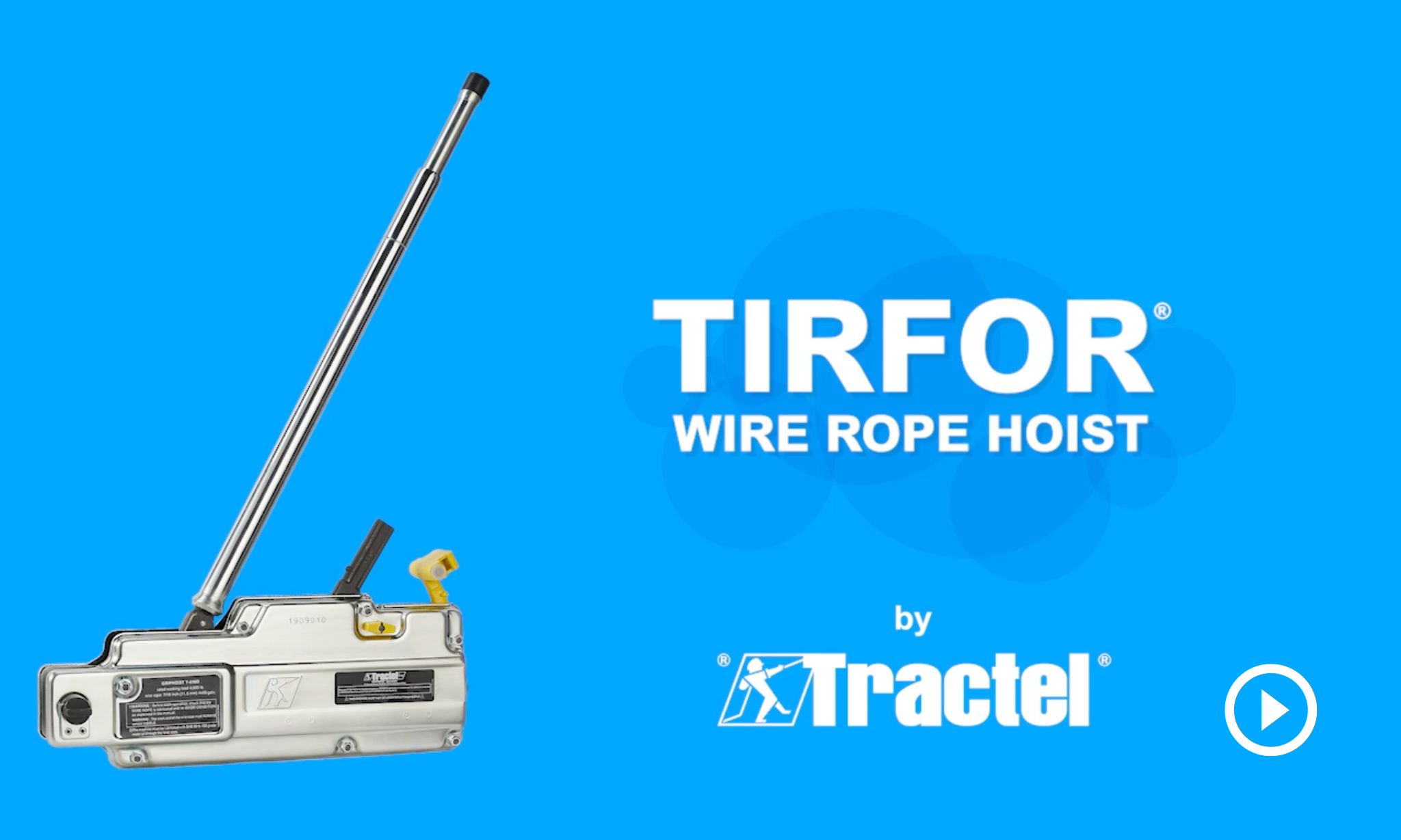 tirfor® - 2 Ton Capacity Wire Rope Hoist - T516D : Tractel CA