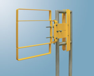 XL Series extended coverage self-closing gates in carbon steel safety yellow enamel